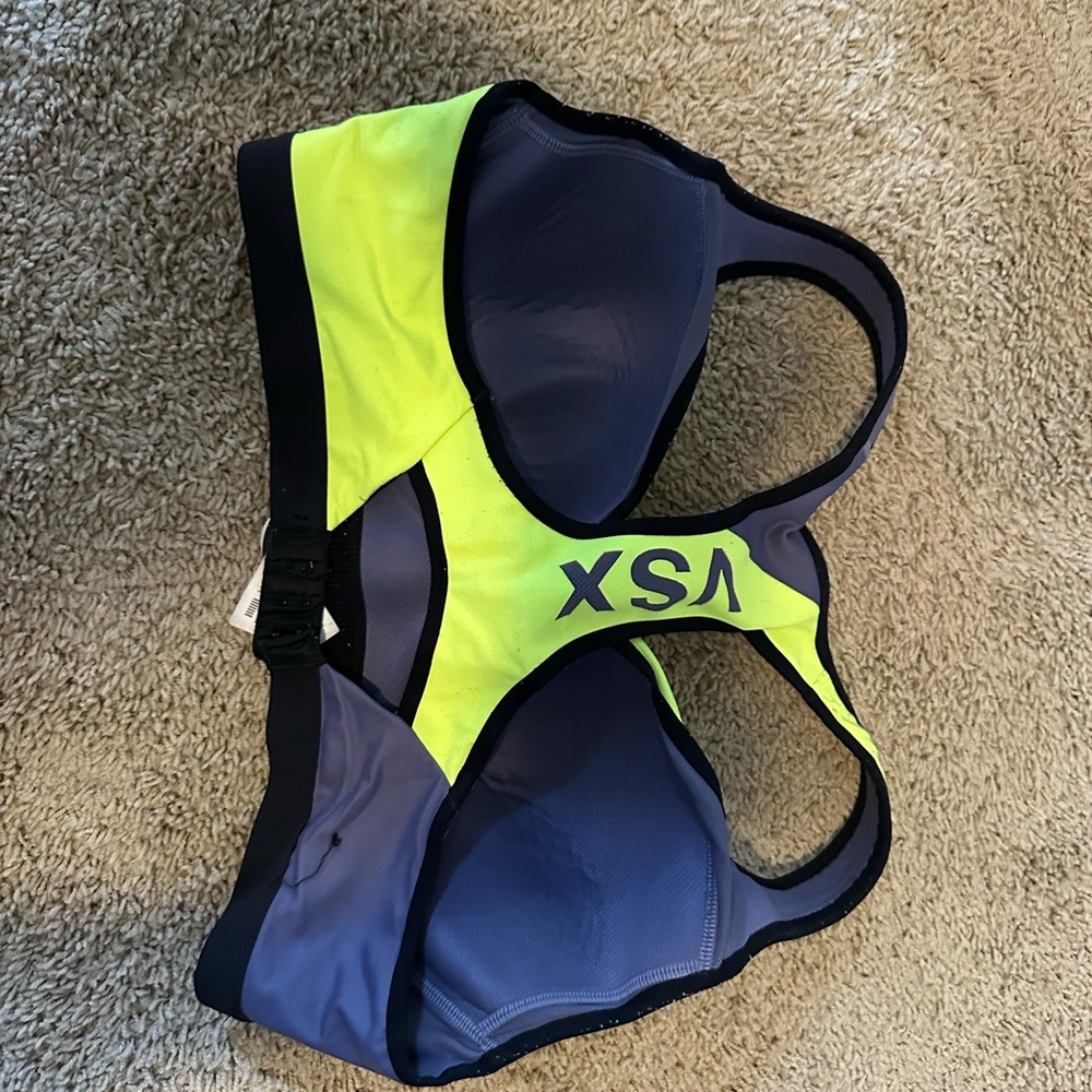 VSX Neon Lime and Dark Blue Sports Bra